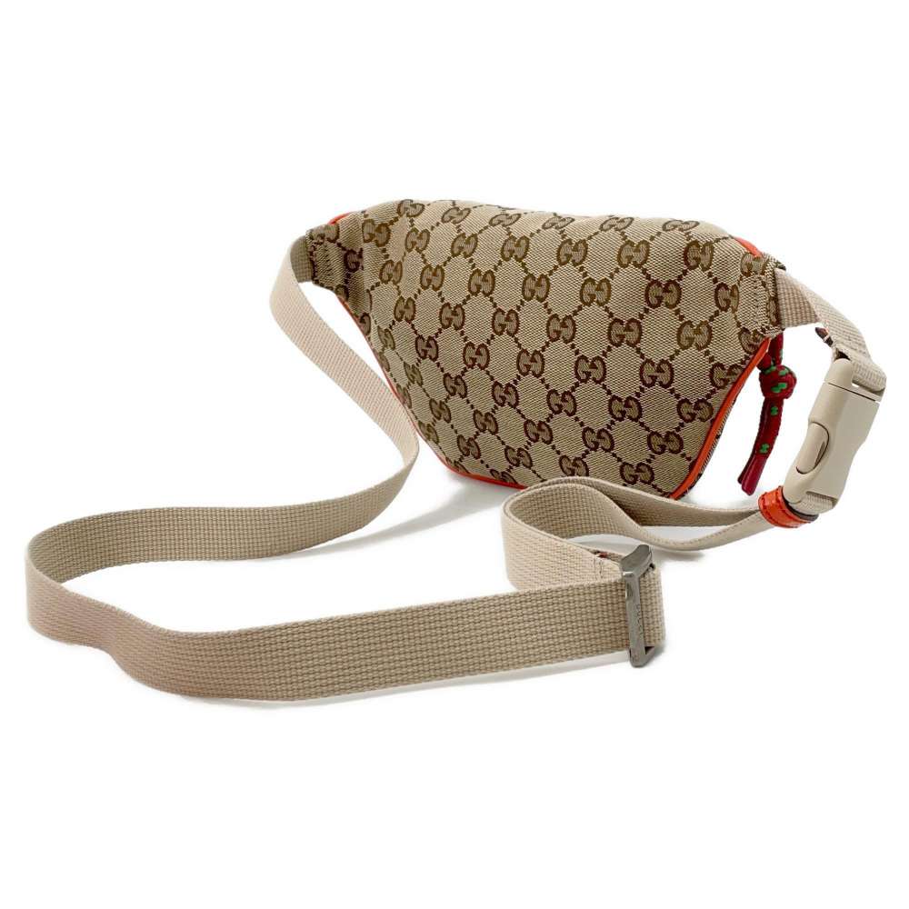 GUCCI Crossbody Bag The North Face Collaboration Orange/Beige 650299 GG Canvas