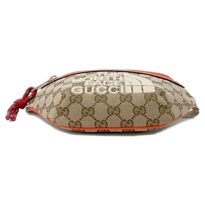 GUCCI Crossbody Bag The North Face Collaboration Orange/Beige 650299 GG Canvas
