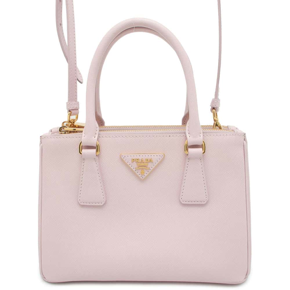 PRADA Saffiano Leather Galleria Small Bag Pink 1BA896 Leather