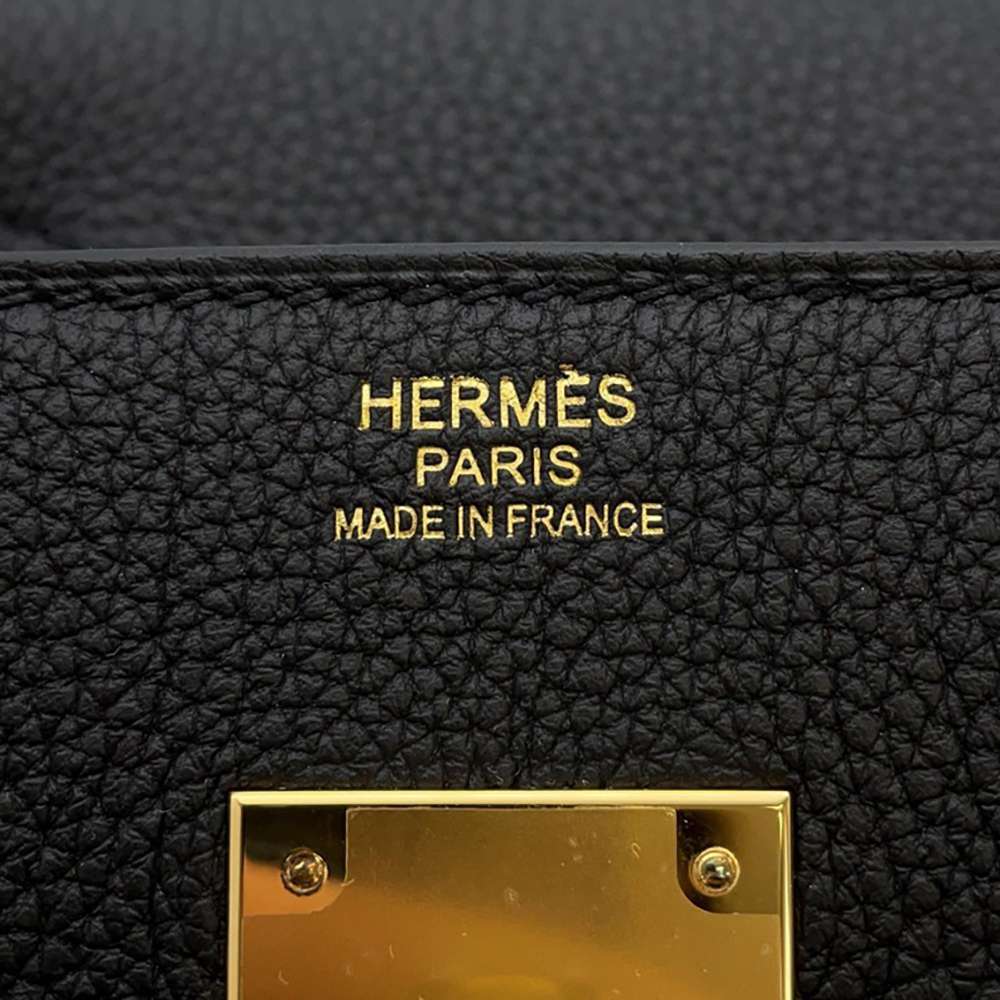 HERMES Birkin Black Togo Leather Size 30