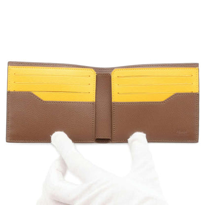 FENDI Bifold Wallet Brown/Yellow 7M0338 PVC/Leather