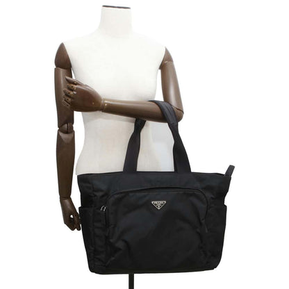 PRADA Tote Bag Black 2VG097 Nylon Leather