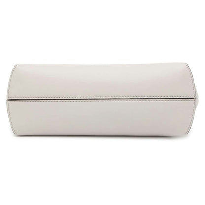 FENDI First Shoulder Bag Light Gray 8BP129 Leather Size Small