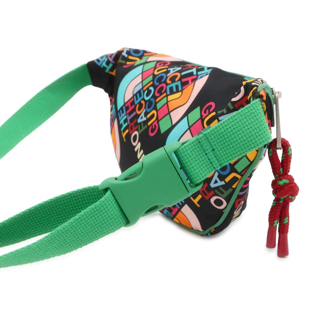 GUCCI North Face Collaboration Crossbody Bag Black/Multicolor 650299 Nylon