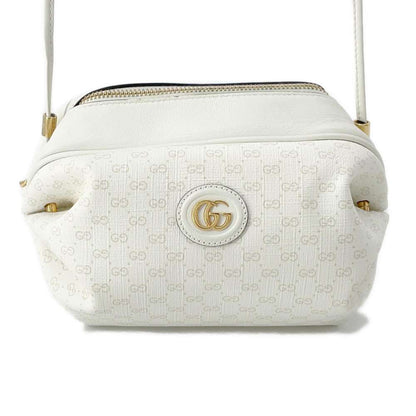 GUCCI Candy Motif Micro GG Shoulder Bag White 564580 PVC Leather