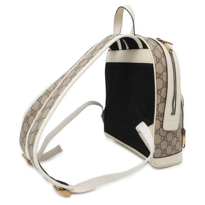 GUCCI Ophidia GG Supreme Backpack Beige/White 547965 GG Supreme Canvas Leather