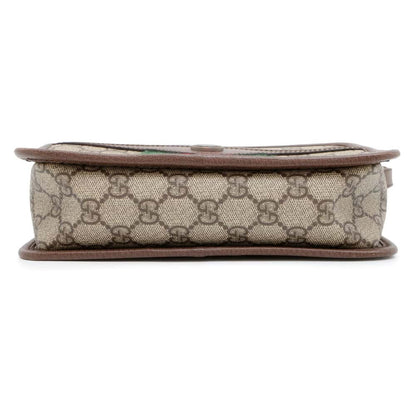 GUCCI Ophidi GG Supreme 2WAY Shoulder Bag Brown 598130 PVC Leather Size Small