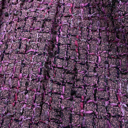 Chanel Tweed Jacket Size 36 Purple P72383 Acryl48% Polyester27% Cotton16% Polyamide9%