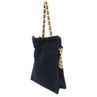Chanel Shopping Bag Navy AS2169 Velvet