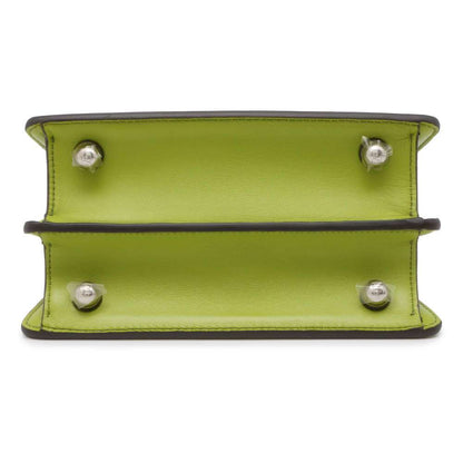 FENDI Peekaboo I See You Petit Green 8BN335 Leather Size Petit