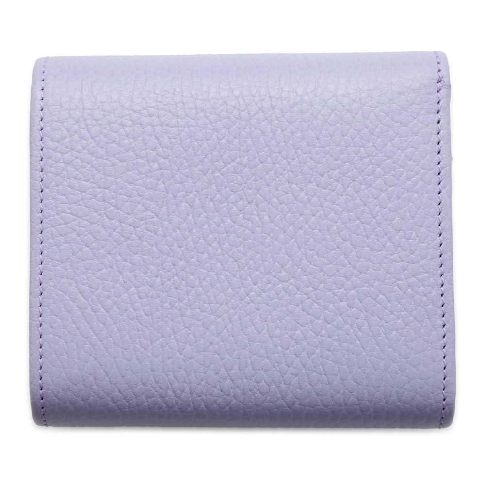 GUCCI Double G Medium Wallet lilac 598587 Leather