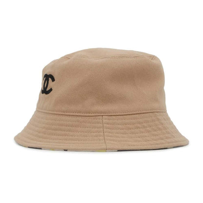 Chanel CC Logo reversible bucket hat Multicolor/Beige AA9255 Cotton
