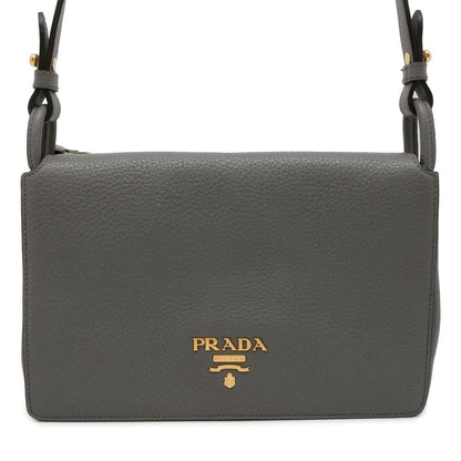 PRADA 2WAYShoulder Bag Gray 1BH031 Leather