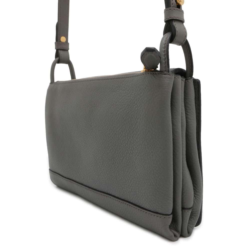 PRADA 2WAYShoulder Bag Gray 1BH031 Leather
