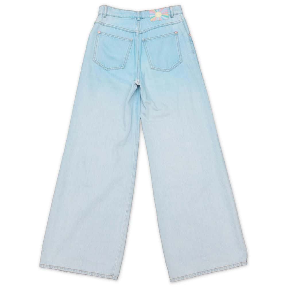 Chanel Gradation Wide Denim Pants Size 36 Blue P76361 Cotton100%