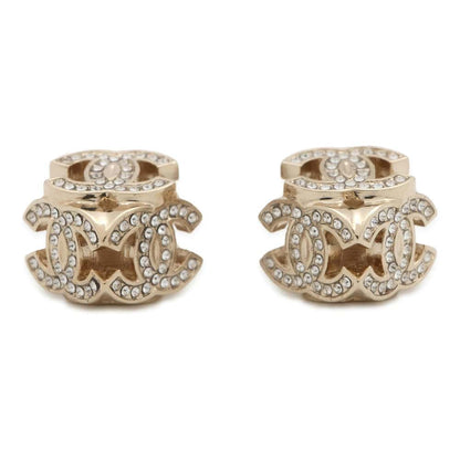 Chanel CC Logo Cube Earrings ABB785 Metal Rhinestone