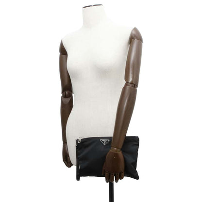 PRADA Re-Nylon xSaffiano LeatherLeather Pouch Black 2NH006 Nylon