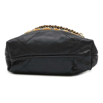 Chanel Chanel 22 HandBag Black AS3980 Shiny Calf Leather Size Mini