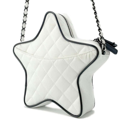 Chanel Star ChainShoulder Bag White AS4579 Satin
