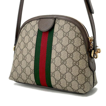 GUCCI Shoulder Bag GG Supreme Ophidia Web Beige/Brown 499621 GG SupremeCanvas Leather