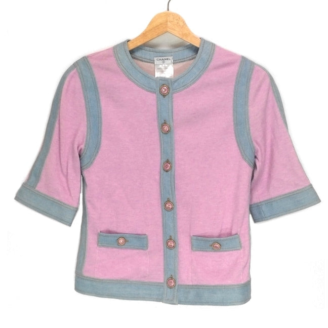 Chanel Pink CC Cardigan, 36