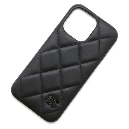 Chanel Matelasse iPhone15 Pro MaxCase Black AP4120 Lambskin Size iPhone15 Pro Max