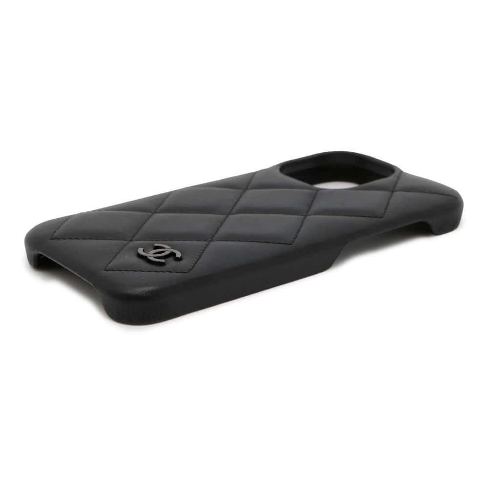 Chanel Matelasse iPhone15 Pro MaxCase Black AP4120 Lambskin Size iPhone15 Pro Max