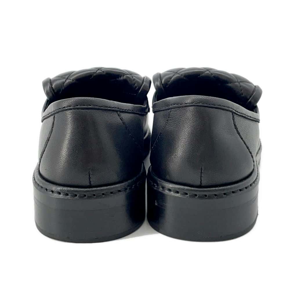 Chanel CC turnlock Matelasse loafers Black G36646 Lambskin Size 38C