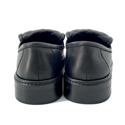 Chanel CC turnlock Matelasse loafers Black G36646 Lambskin Size 38C