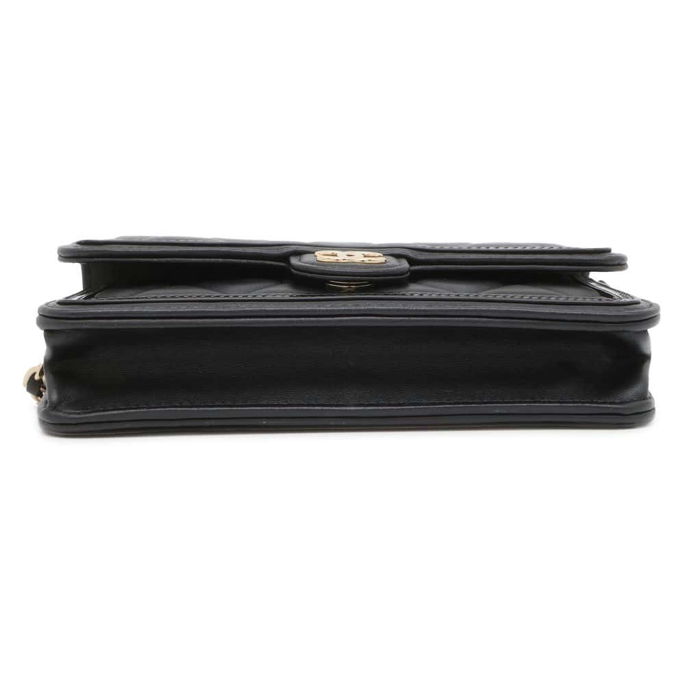 Chanel Matelasse Chain Phone Case Black AP3559 Lambskin Patent Leather