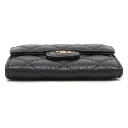 Chanel Matelasse ChainShoulder Card Case Black AP0238 Caviar Leather