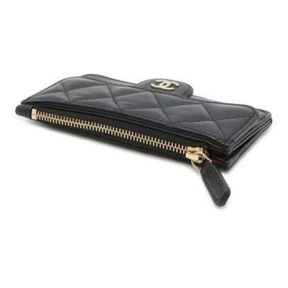 Chanel Matelasse Classic Zip Fragment Case Black AP2570 Lambskin