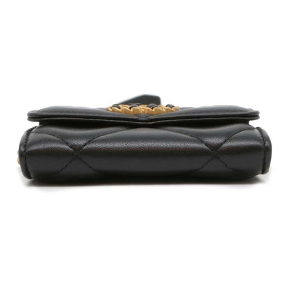Chanel Chanel19 ChainShoulder Card Case Black AP2409 Lambskin