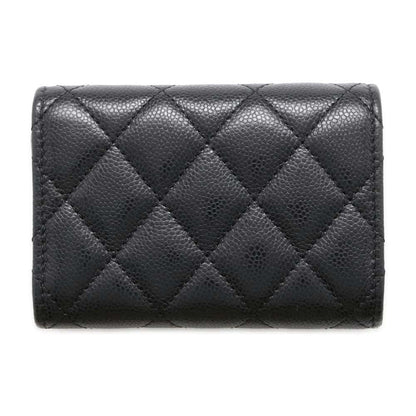 CHANEL Matelasse Classic Small Flap Wallet Black AP0230 Caviar Leather