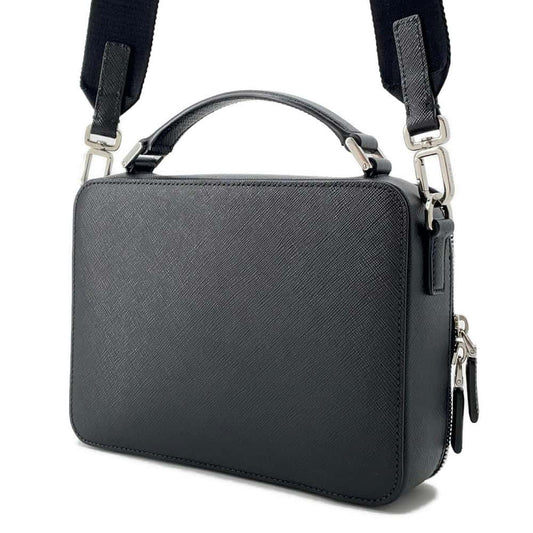 PRADA Saffiano Leather2wayShoulder Bag Black 2VH069 Leather
