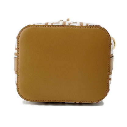 FENDI Montresor 2WAY Shoulder Bag Beige/White 8BS010 Raffia Leather Size Mini