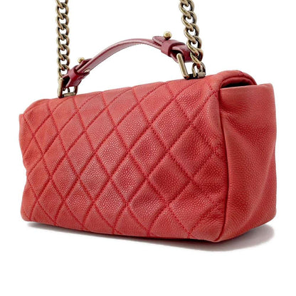 Chanel Matelasse 2wayHandBag Red Caviar Leather