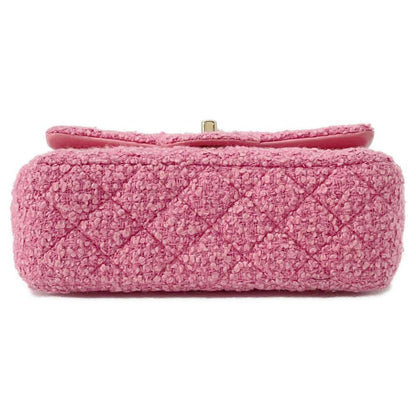 Chanel Mini Matelasse ChainShoulder Bag Pink A69900 Tweed