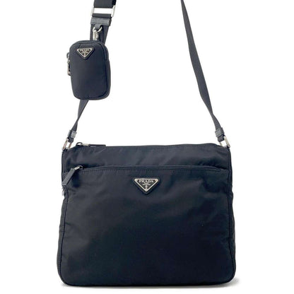 PRADA Re-Nylon Shoulder Bag Black 1BC421 Nylon Leather