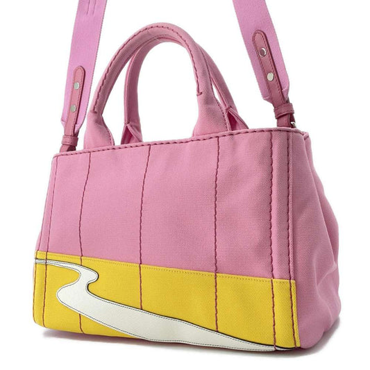 PRADA Canapa Patchwork Pink/Multicolor 1BG439 Canvas