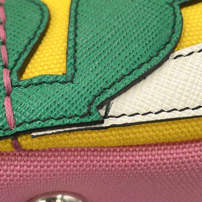 PRADA Canapa Patchwork Pink/Multicolor 1BG439 Canvas