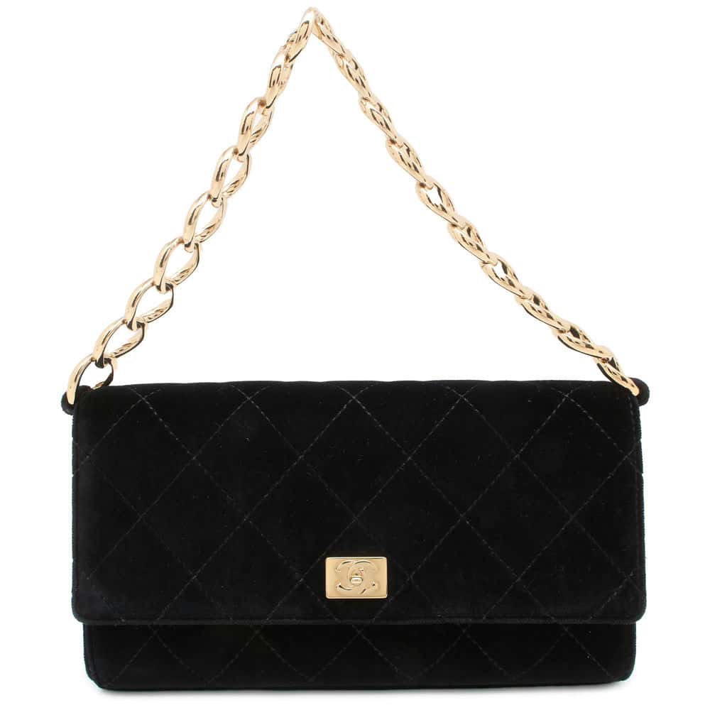 Chanel ChainBag Black Velour