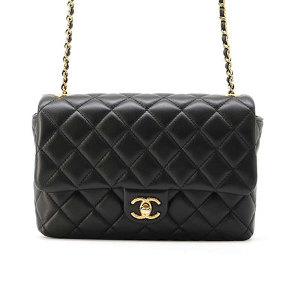 Chanel Matelasse Flap Bag Black AS5083 Lambskin Size Mini
