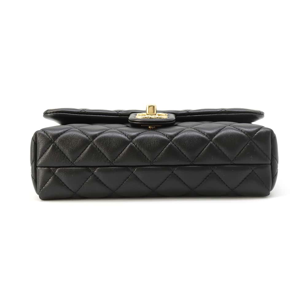 Chanel Matelasse Flap Bag Black AS5083 Lambskin Size Mini