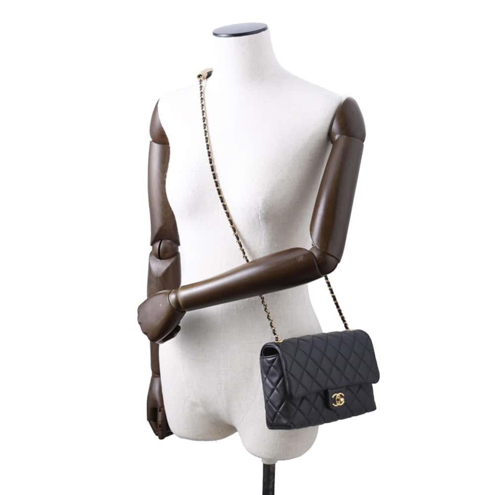 Chanel Matelasse Flap Bag Black AS5083 Lambskin Size Mini