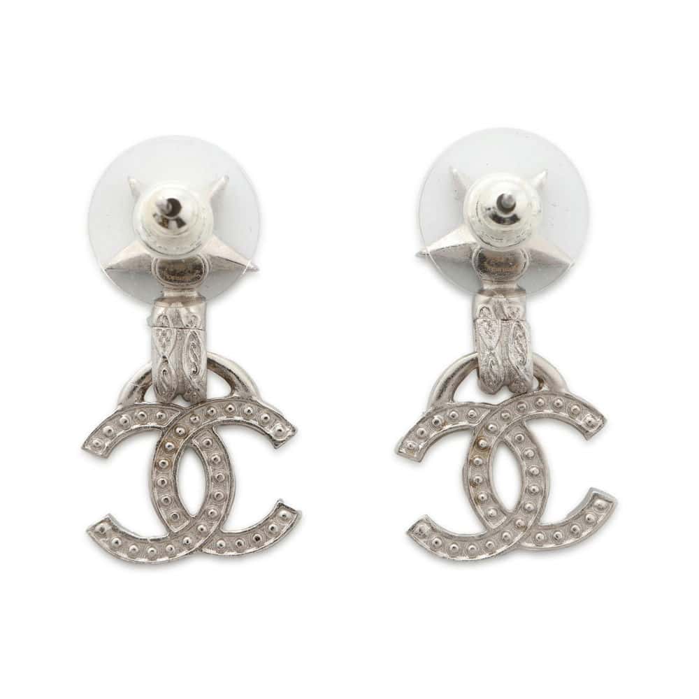 Chanel Star Motif CC Logo Earrings ABE289 Metal Rhinestone