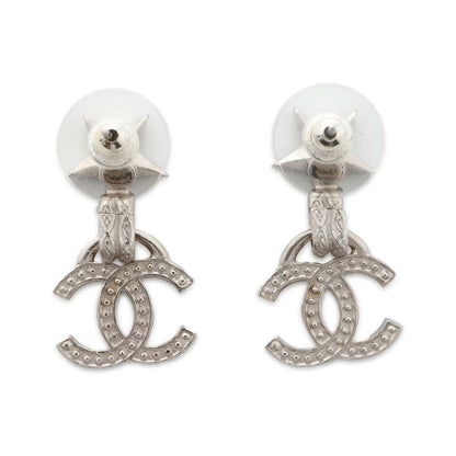 Chanel Star Motif CC Logo Earrings ABE289 Metal Rhinestone