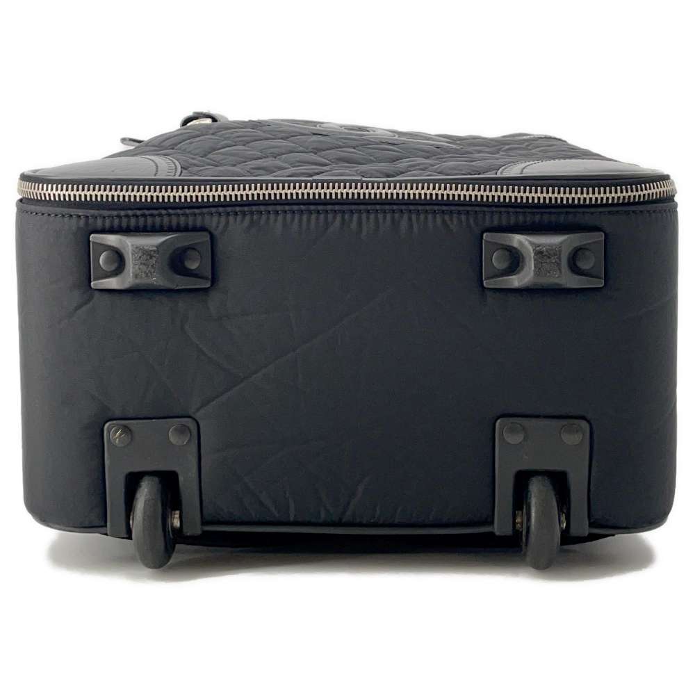 Chanel Matelasse CC Logo Paris New York Line Carry Case Black A33107 Nylon Leather