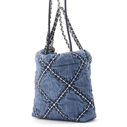 Chanel Chanel22 Stitch HandBag Blue AS3980 Denim Size Mini