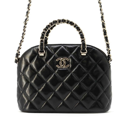 Chanel Matelasse Small Shopping Bag Black AS5130 Shiny Lambskin
